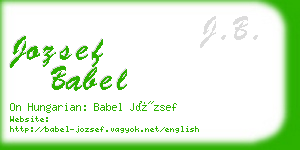 jozsef babel business card